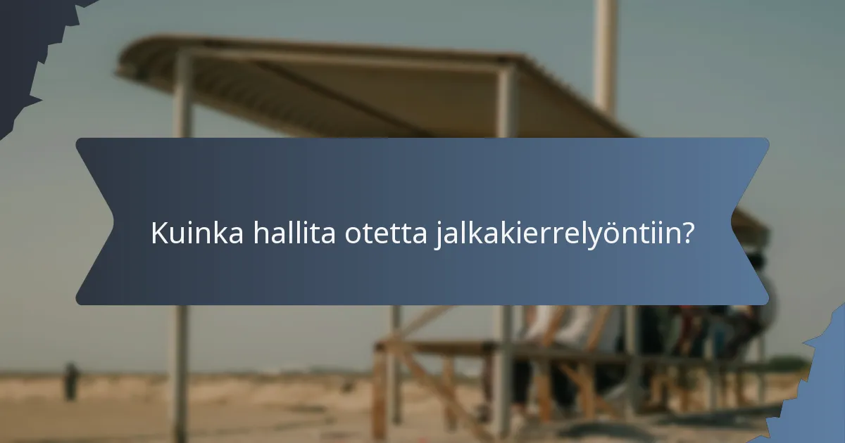 Kuinka hallita otetta jalkakierrelyöntiin?